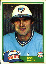 1981 Topps Baseball Cards      221     Bob Davis
